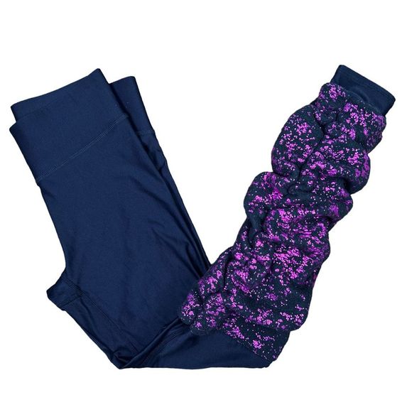 Terez Starry Night Fuschia Foil Leg Warmer Leggings - Size Small - Picture 3 of 6